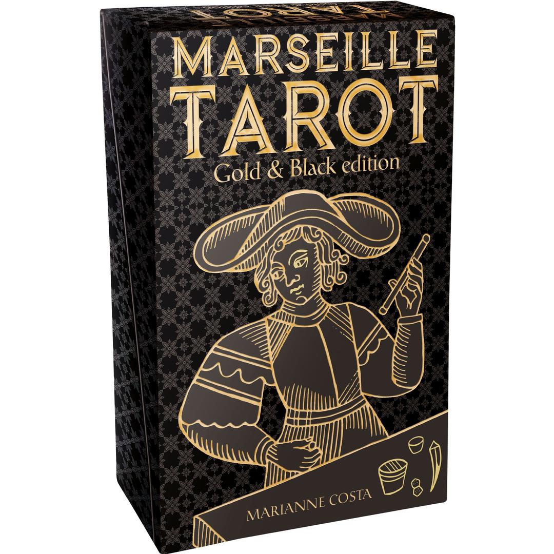 馬賽塔羅牌– 墨金版｜Marseille Tarot – Gold And Black Edition｜78張