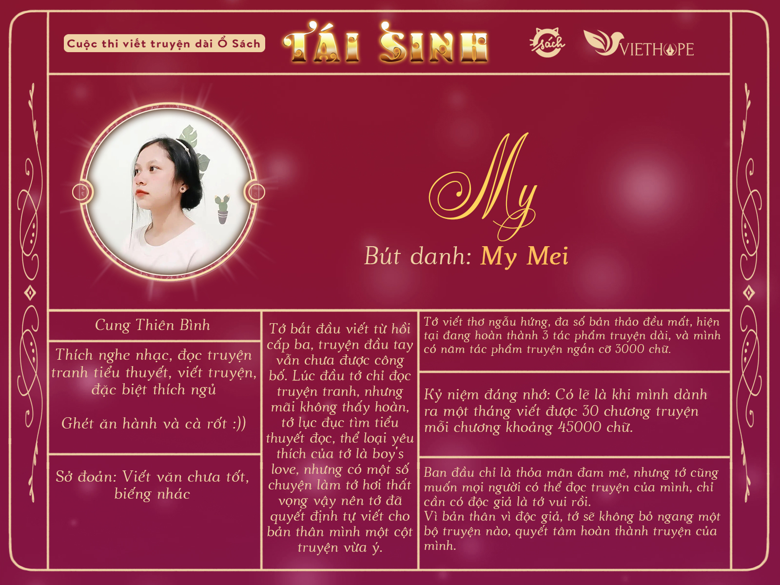 Một số thông tin cá nhân về My Mei