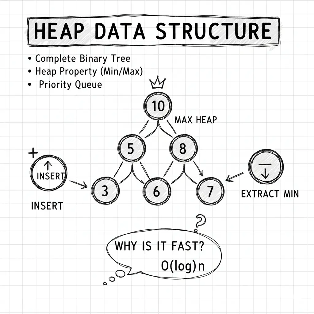 Heaps in Plain Language: How Computers Always Find the Next Best Thing