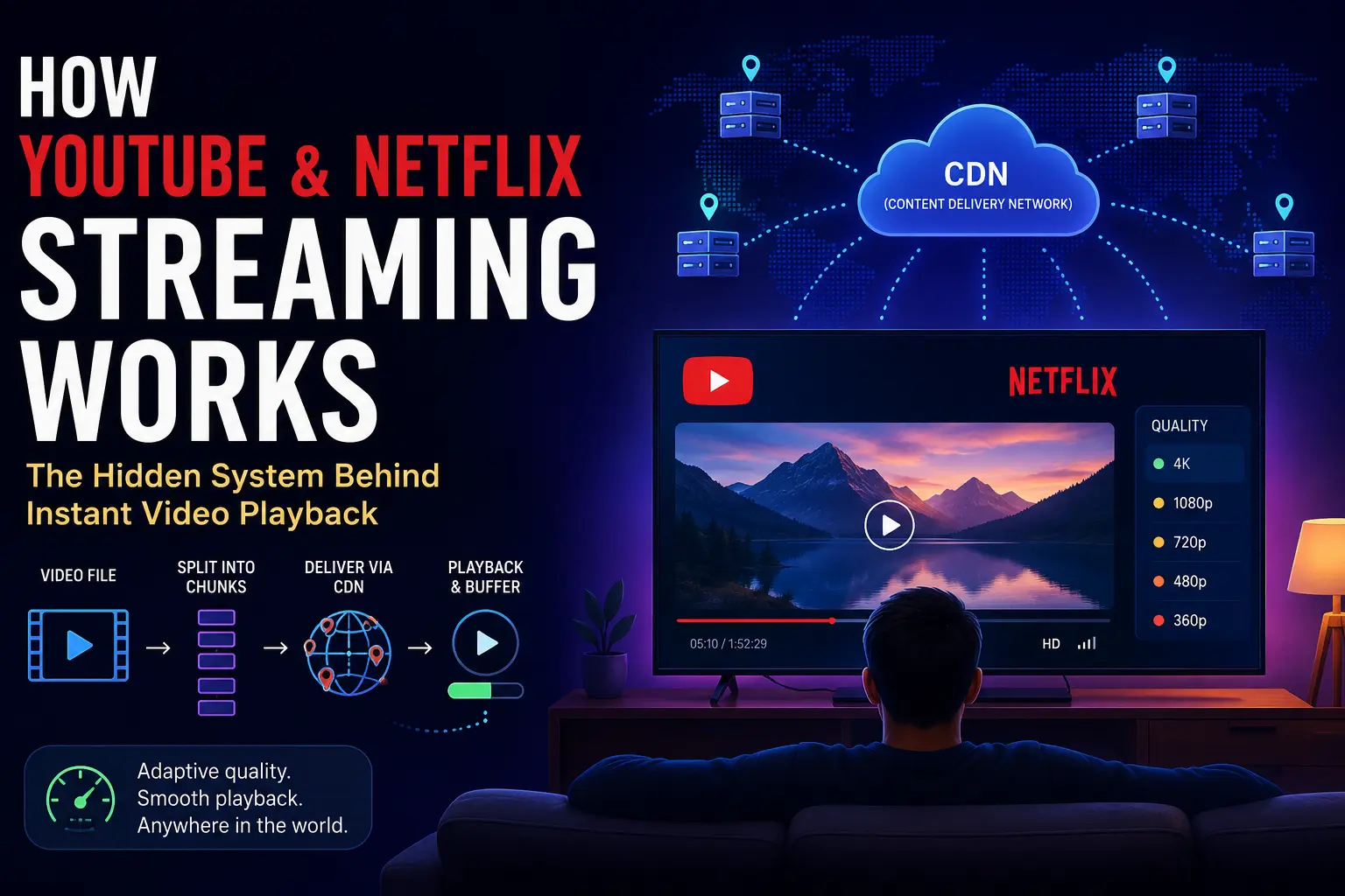 How Video Streaming Works: The Hidden System Behind YouTube and Netflix