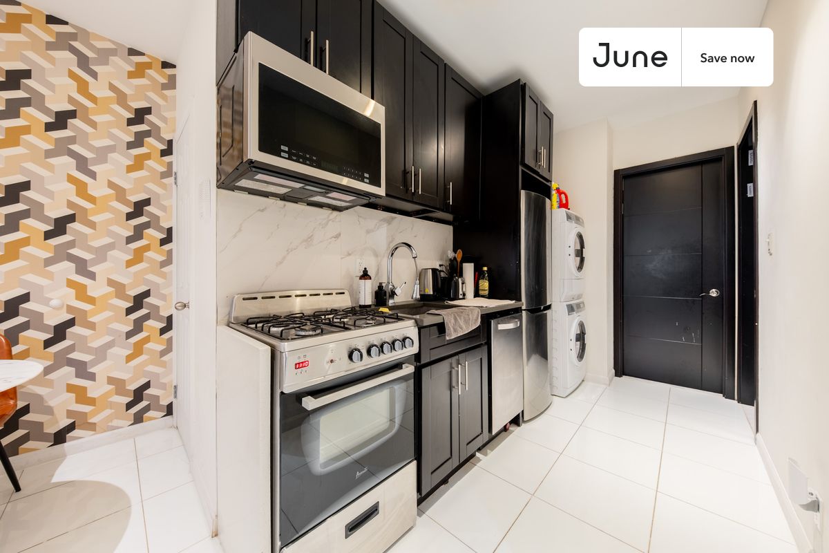 Spring Flash Sale: Move in before April 5th and get up to $300 off. Use code HelloSpring. Terms apply.

Planning your 2026-2027 academic stay? Book 9 months and pay our lower 12-month rate. Use code FALL2026.

3 bedroom in Central Harlem on flexible lease terms.

Check out 3D tour now:  https://jnhm.es/8gu

This 3 bedrooms, 2 bath apartment on the Central Harlem  offers flexible lease lengths, including a standard 12-month term and options up to 18 months. You pick your custom start and end date. Monthly rent rate is determined by furnishing preference, move-in date and move-out date. Speak to a June representative for recommendations on the best stay duration for the lowest rate, and learn more about this home on the June website:

Amenities of this home:   Dishwasher,    Furnished Common Areas,    Wi-Fi - Paid separately (High-Speed),    Guarantors Allowed,       Dining area,       Laundry in home (free),    Wall-Mounted TV,    Hardwood Flooring,    Microwave,    Refrigerator,    Air conditioning | Central AC,    Community Events,   also, this unit is conveniently located, several local parks, restaurants and bars are just minutes away.

About June Homes: Welcome to the easiest rental experience of your life. Rent furnished or unfurnished apartments available with a flexible lease, including a standard 12-month term and options up to 18 months. As a resident, you’ll have access to 24/7 support and monthly cleanings of the home’s shared spaces. Sign up now to apply online for your next home with June: https://jnhm.es/sign-roomi

Brokers welcome! Contact us for more details.

Use this listing ID when speaking to June team: #1872