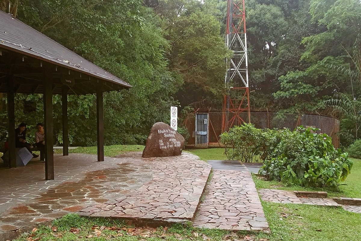 Bukit Timah Nature Reserve and the summit of Bukit Timah Hill