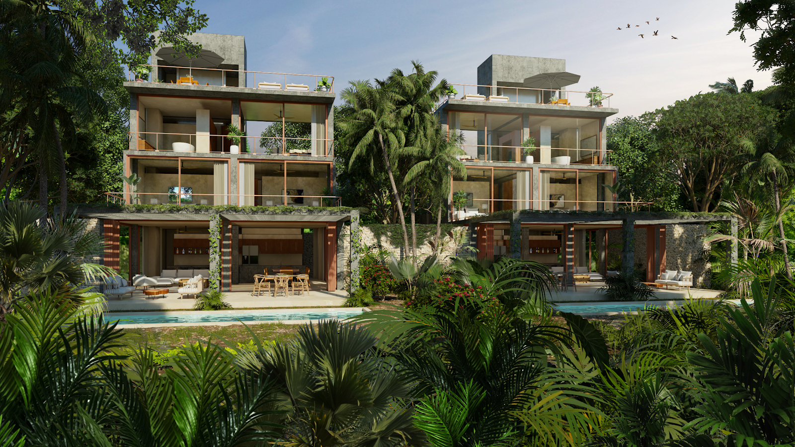 Stunning 3 BR Residence with Rooftop Oasis and Pool – Available Now in Tulum!