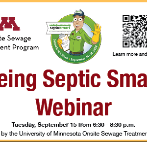 Free Septic Smart Webinar - hosted by the U of M