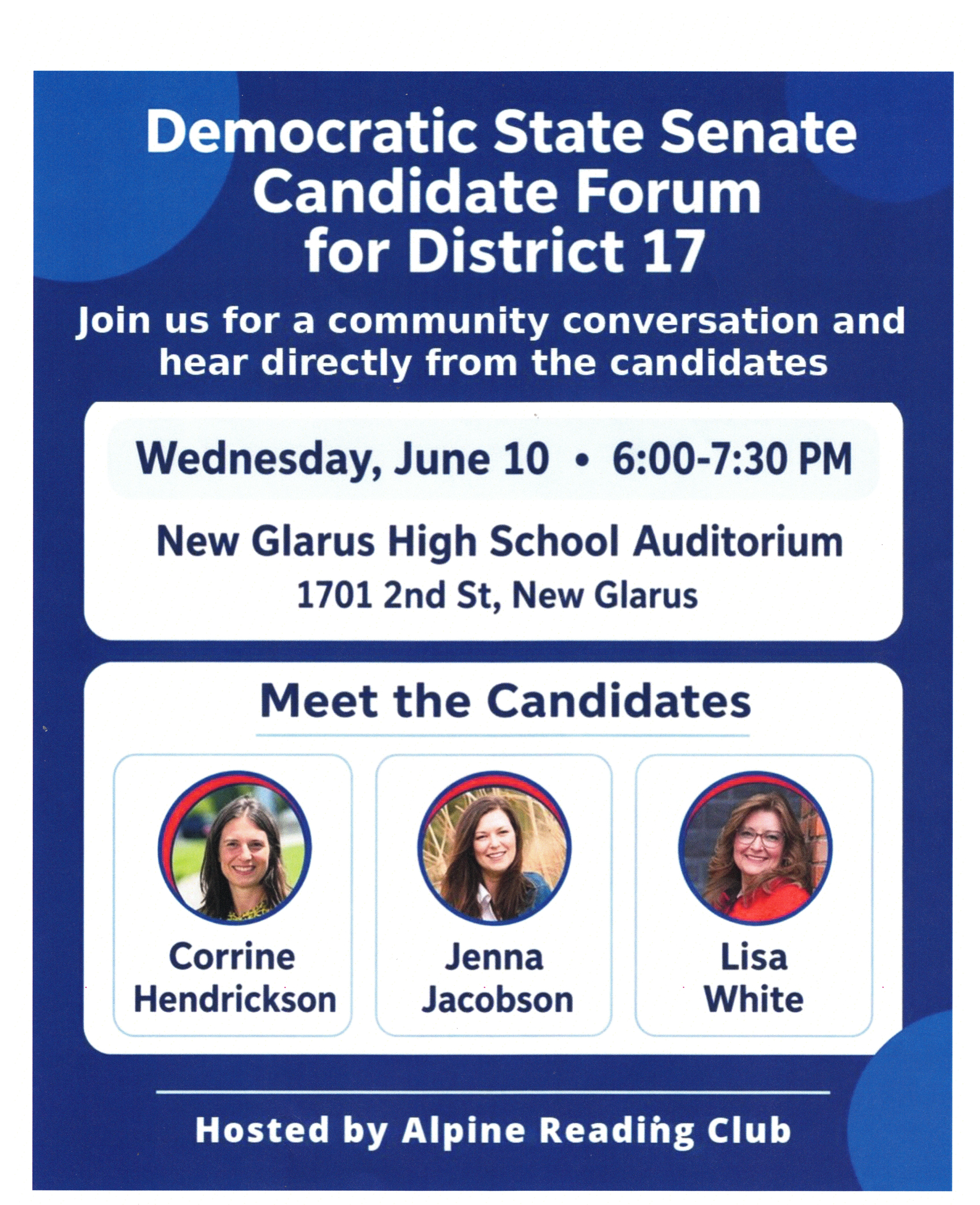 Senate District 17 Candidate Forum - June 10, 2026