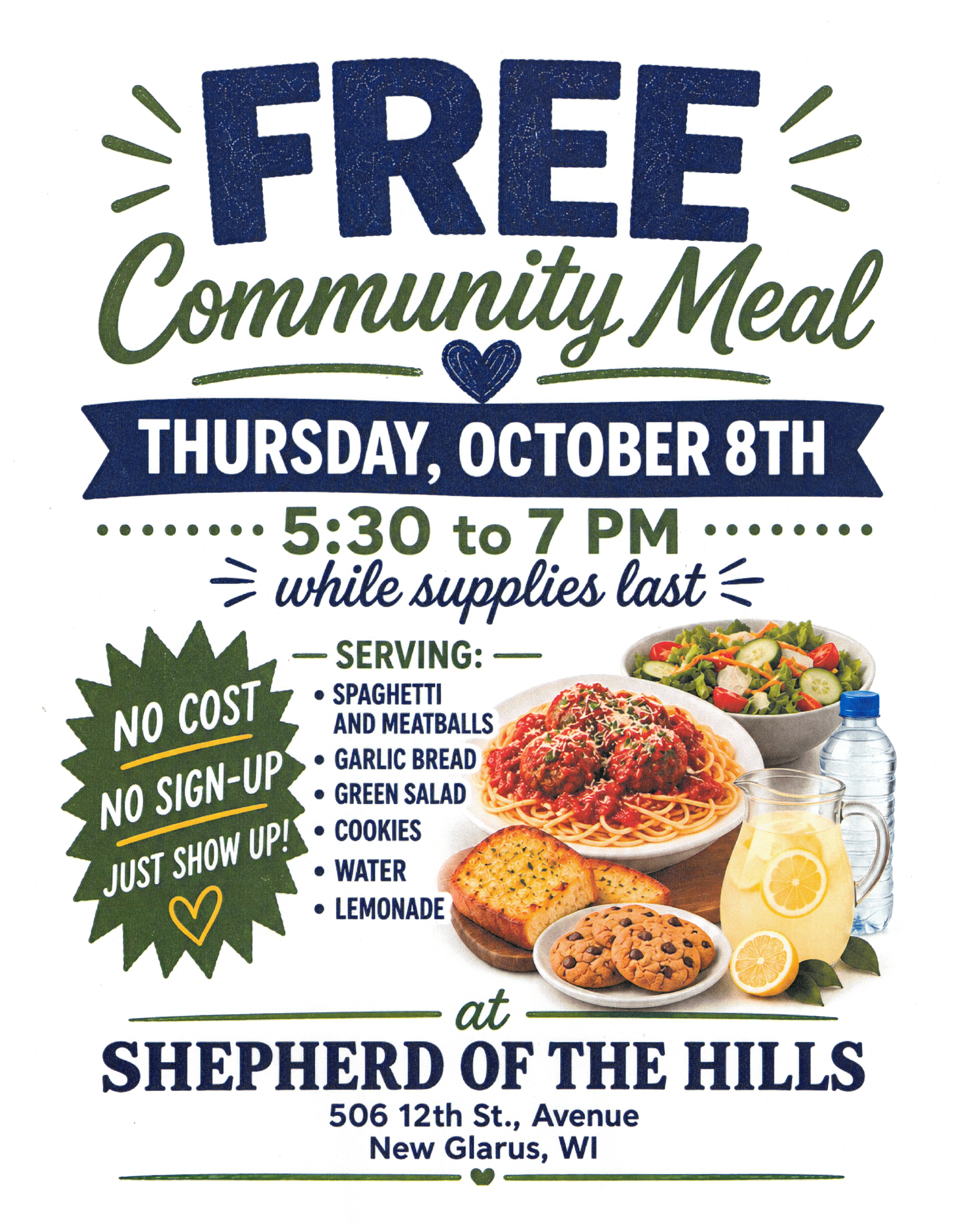 Free Community Meal - October 8, 2026