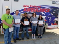 Crew Members Recieve a "Save award Cert."