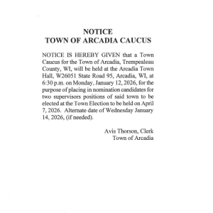 Notice of Caucus