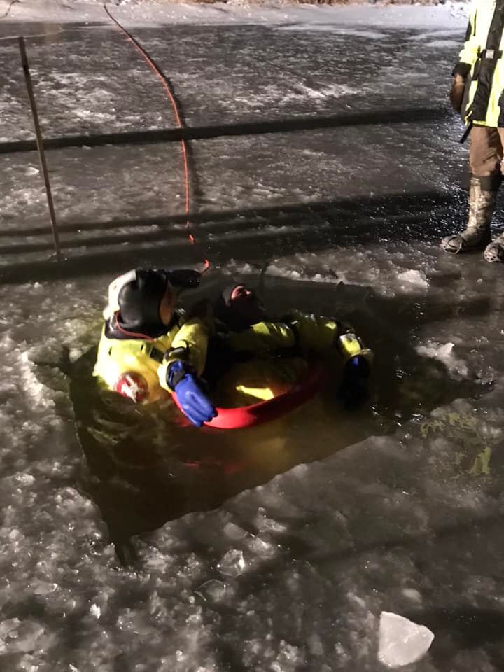 Ice Rescue with Safety Line