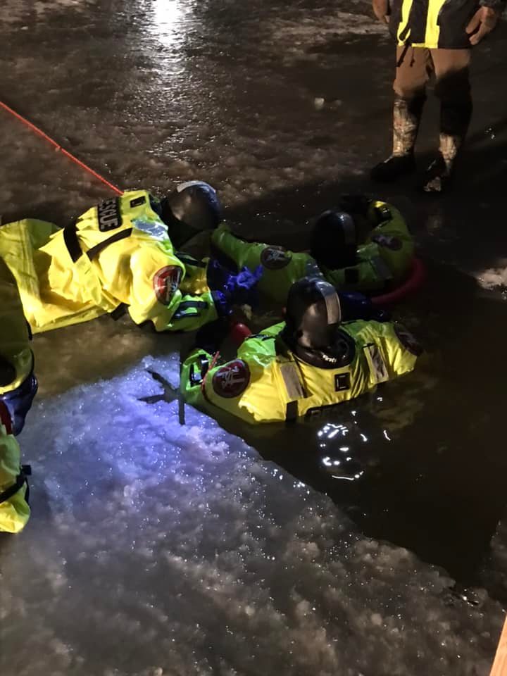 Team Ice Rescue Practice