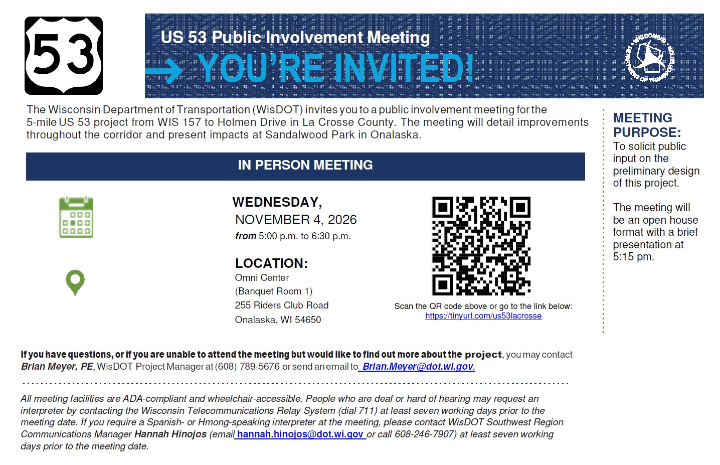 Wisconsin Department of Transportation Public Information Meeting