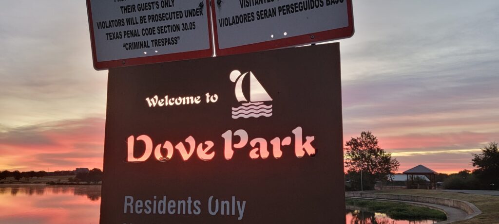 Dove Park Sign