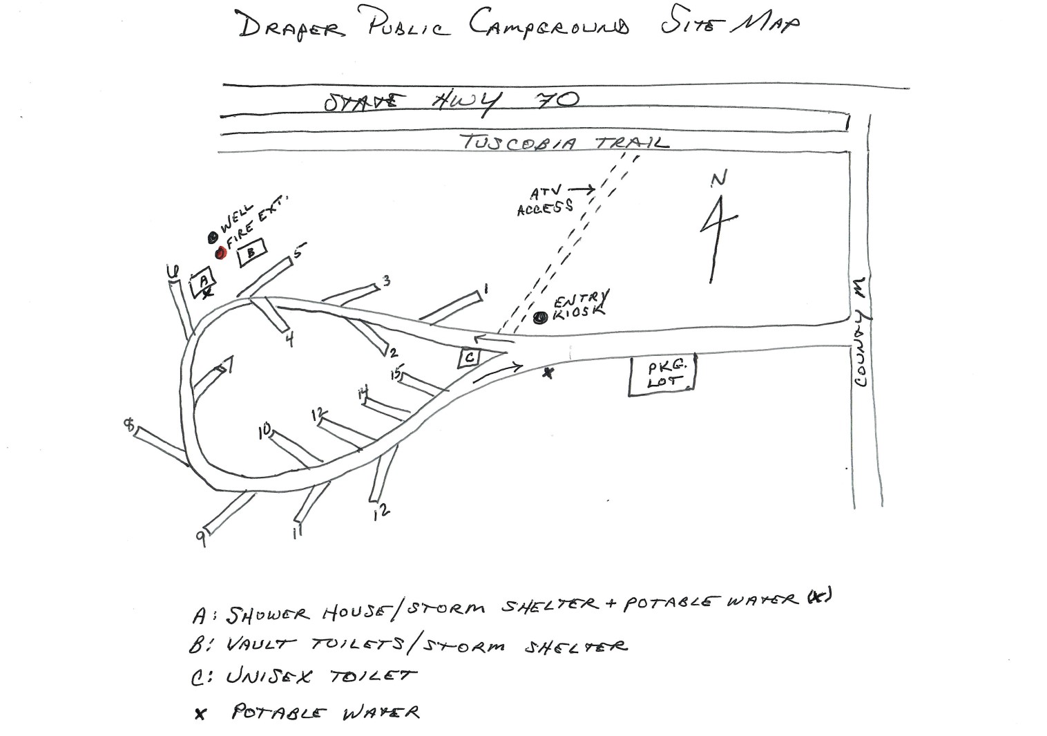 Draper Campground Map
