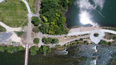 Boise Whitewater Park, accessible via 36th St in Garden City or Esther Simplot Park in Boise