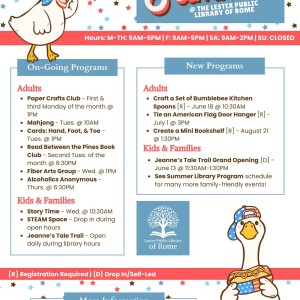 Summer @ the Lester Public Library of Rome