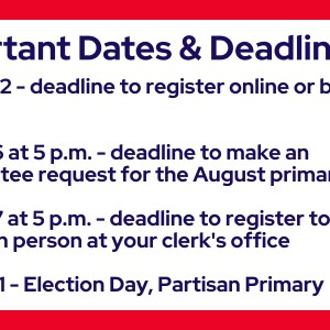 Important Dates Voters Should Know About!