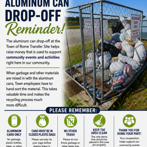 Aluminum Can Drop-Off Reminder!