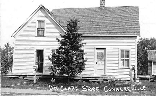 Black-white photo of old building 2