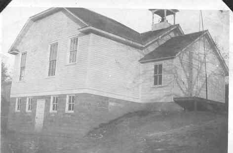 Black-white photo of old building