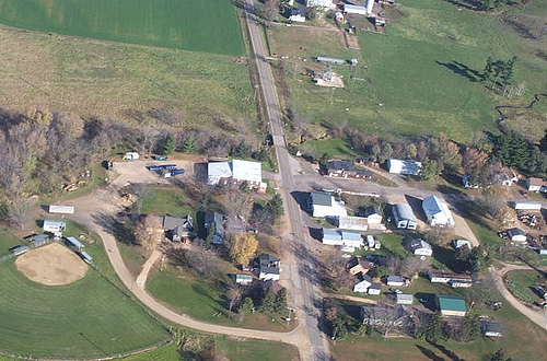 Town aerial view