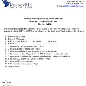 Public Safety Committee Meeting