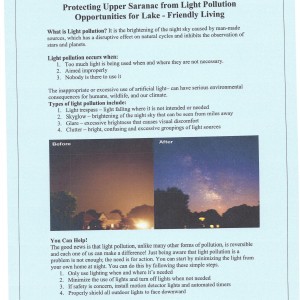 Upper Saranac Foundation Light Pollution