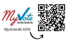 QR code and WI My Vote logo