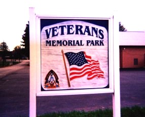 Veterans Memorial Park sign