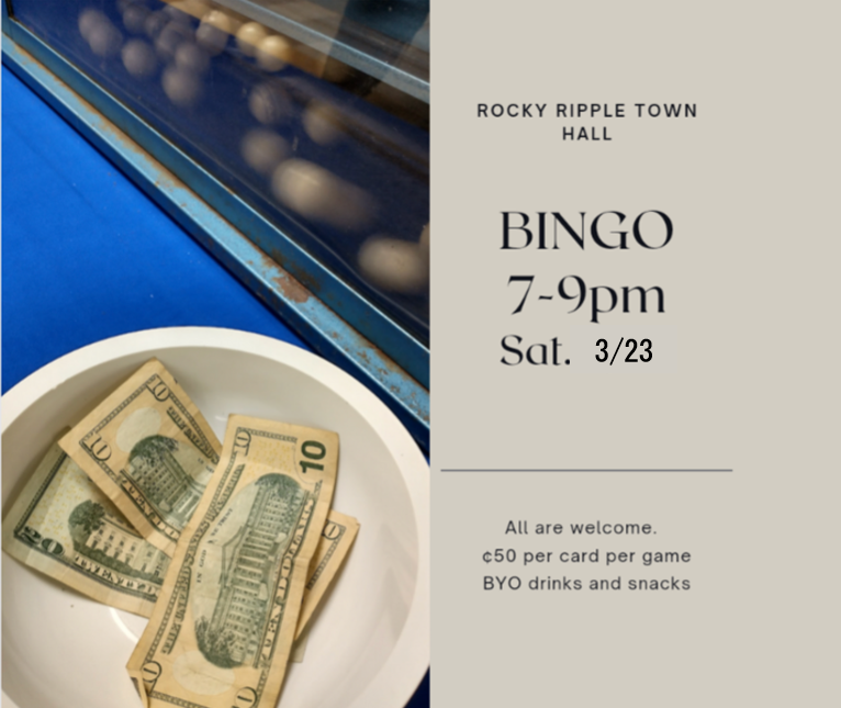 Bingo Night Sat. March 23rd 7-9 PM