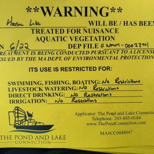 Hoosac Lake Treatment for Nuisance Aquatic Vegetation