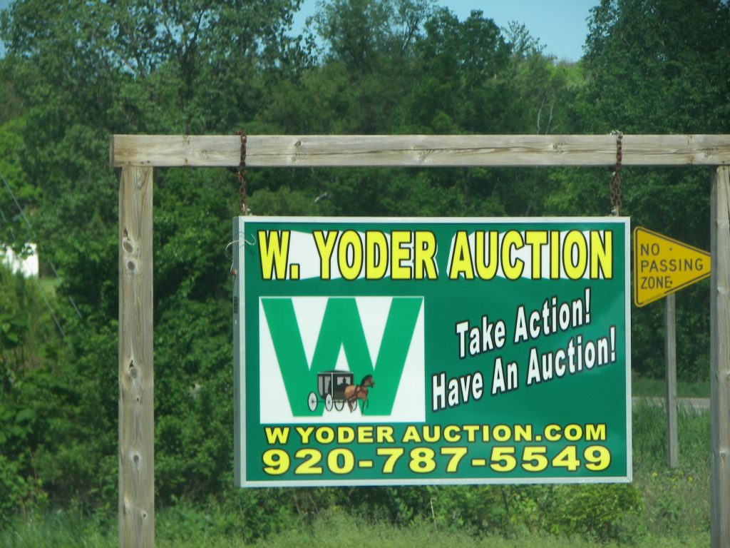 Auction sign