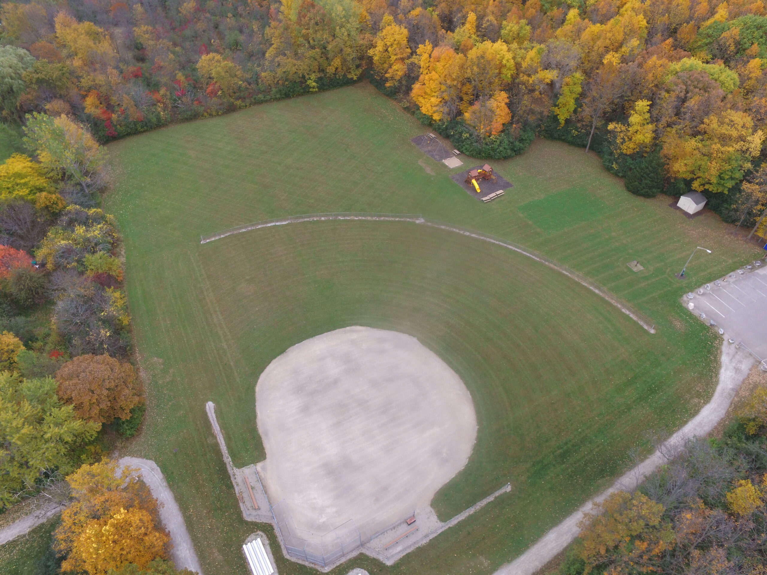 Aerial baseball diamond 