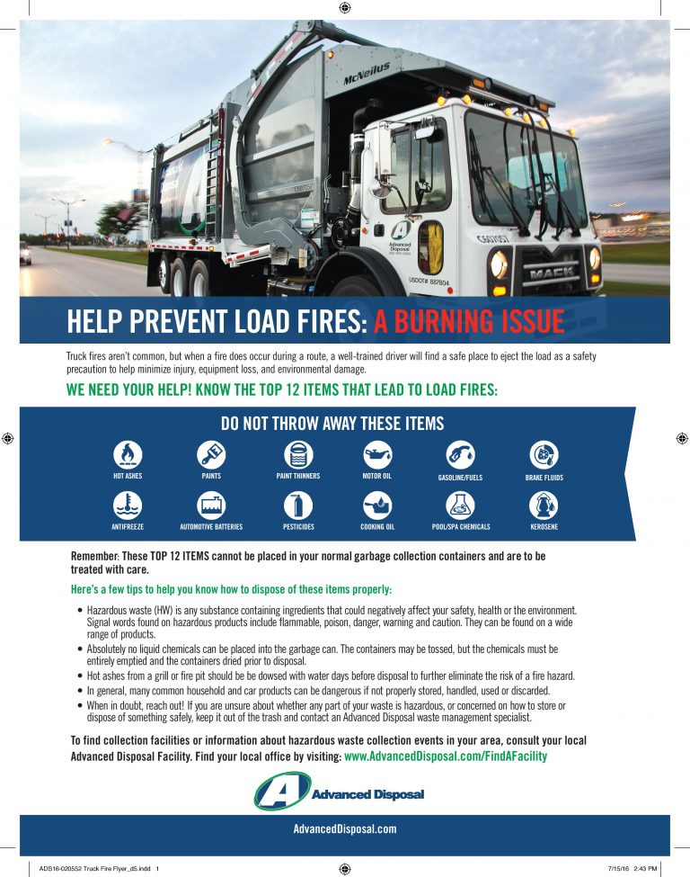 Help Prevent Load Fires flyer