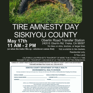 Tire Amnesty Day Siskiyou County