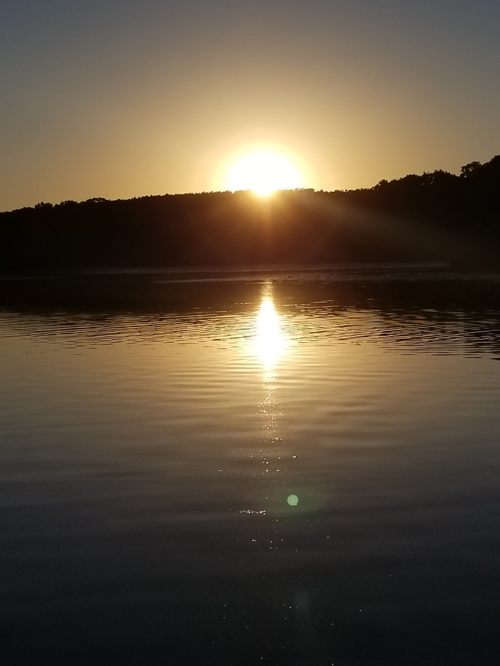Sunset on lake