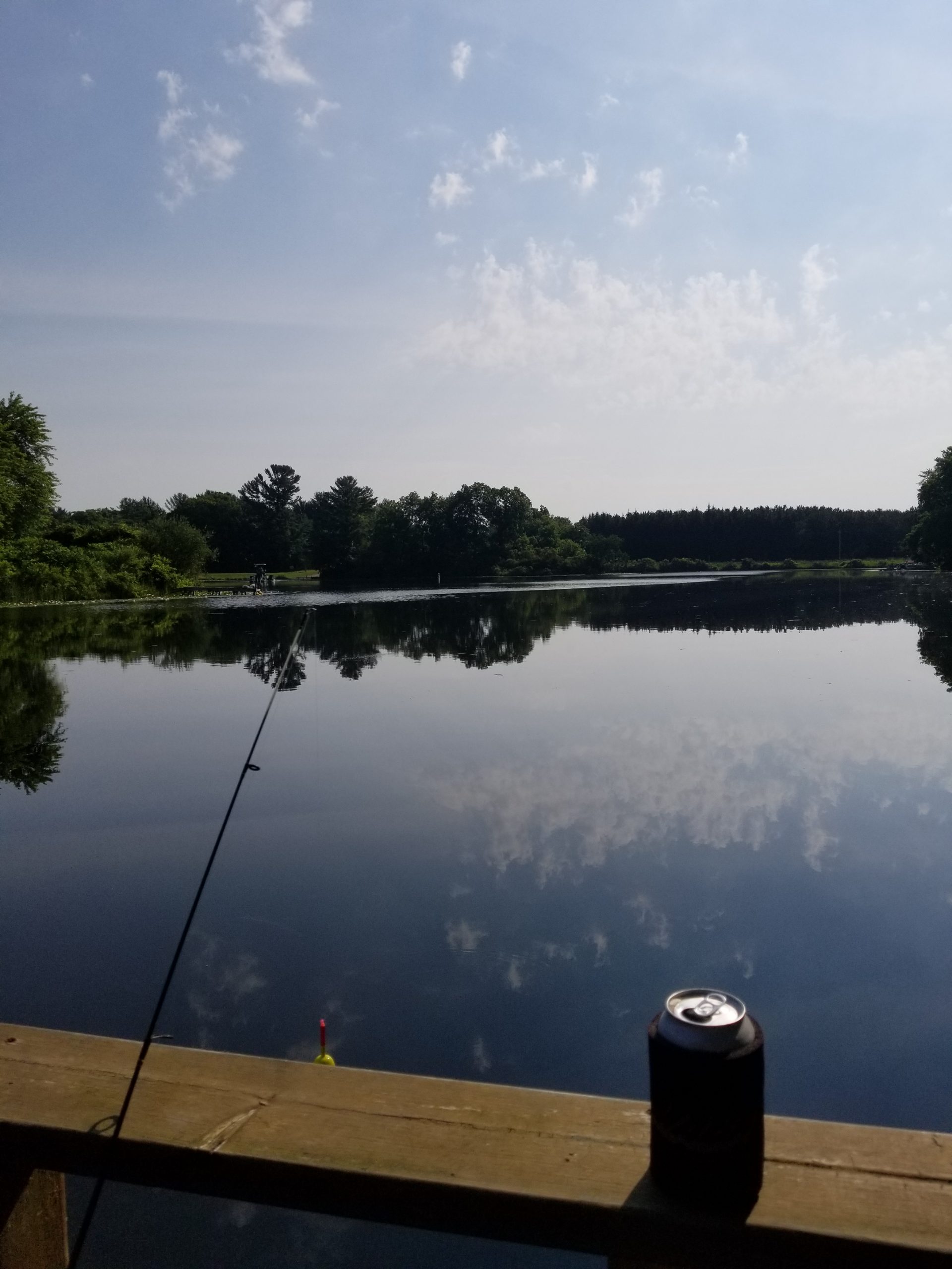 Fishing on lake