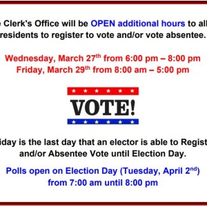 Absentee Voting Clerk’s Office Open