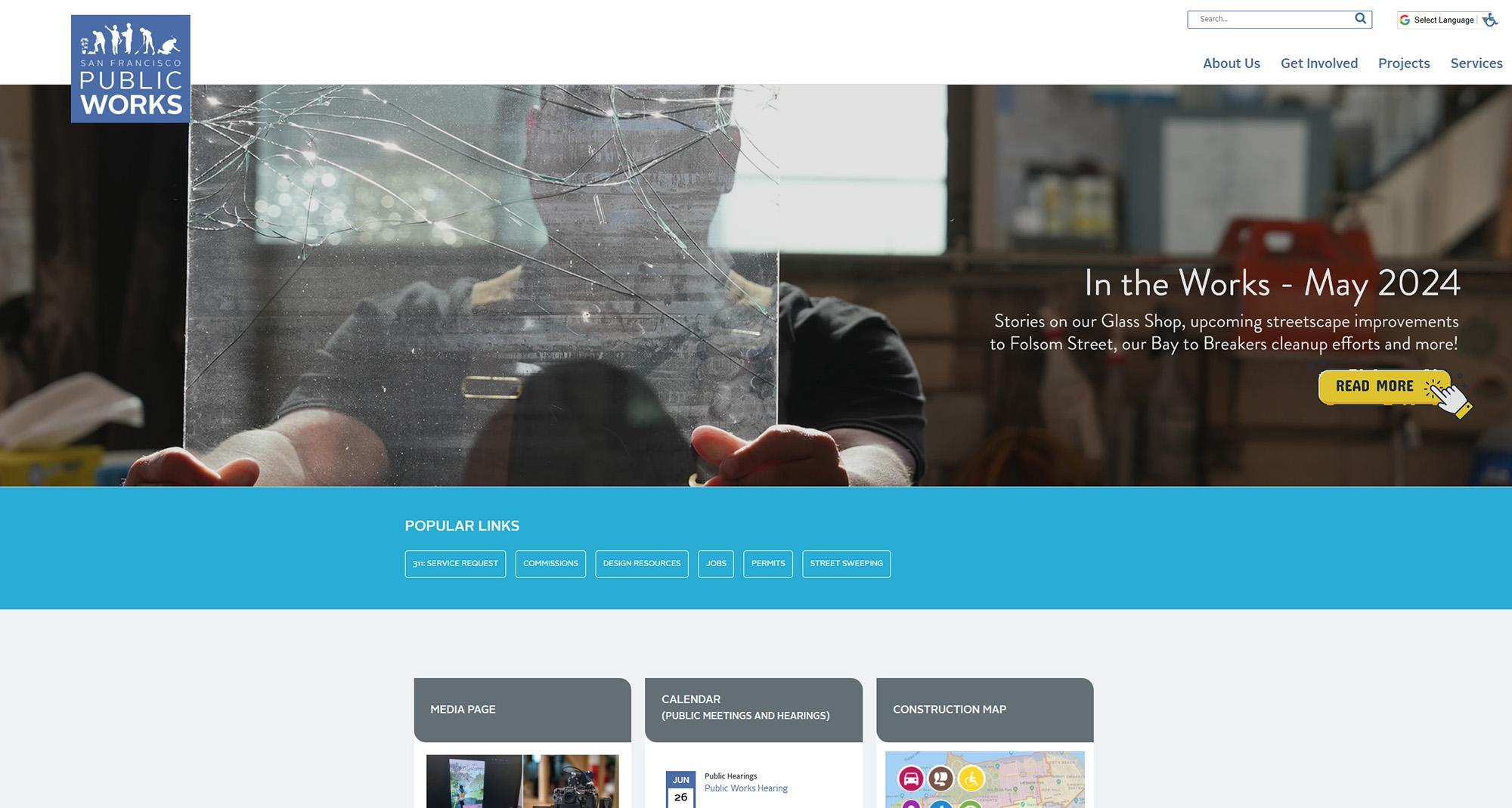 San Francisco Public Works website