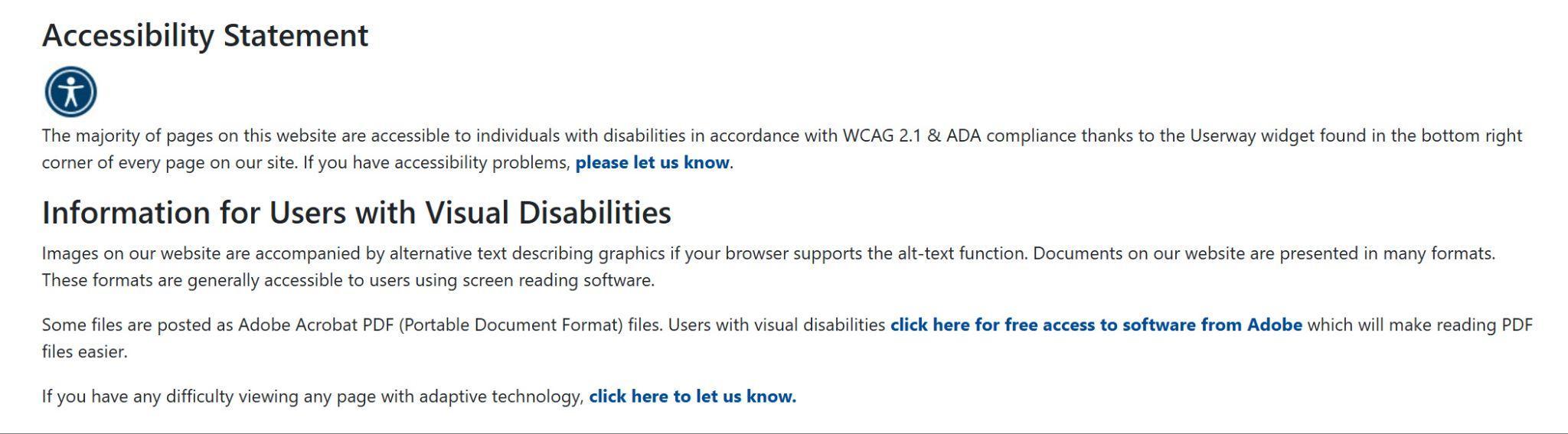 Accessibility statement