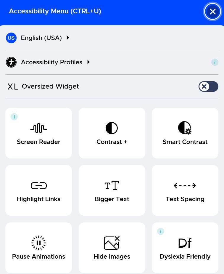 Accessibility menu