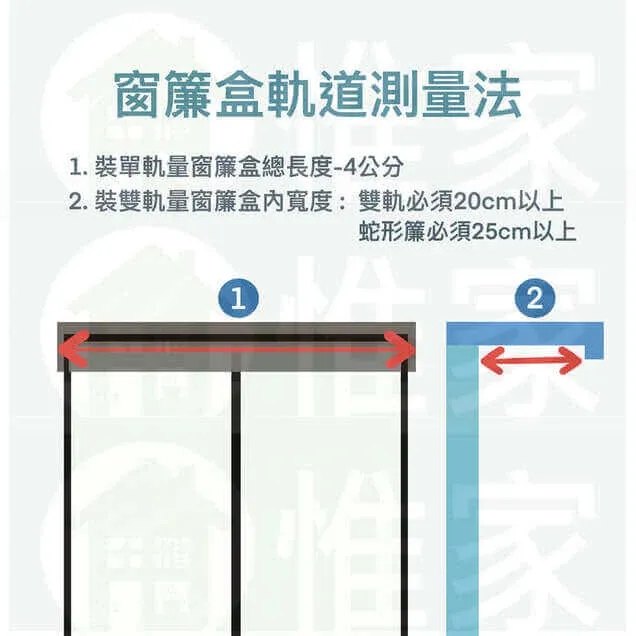 窗簾盒電動軌道測量方式