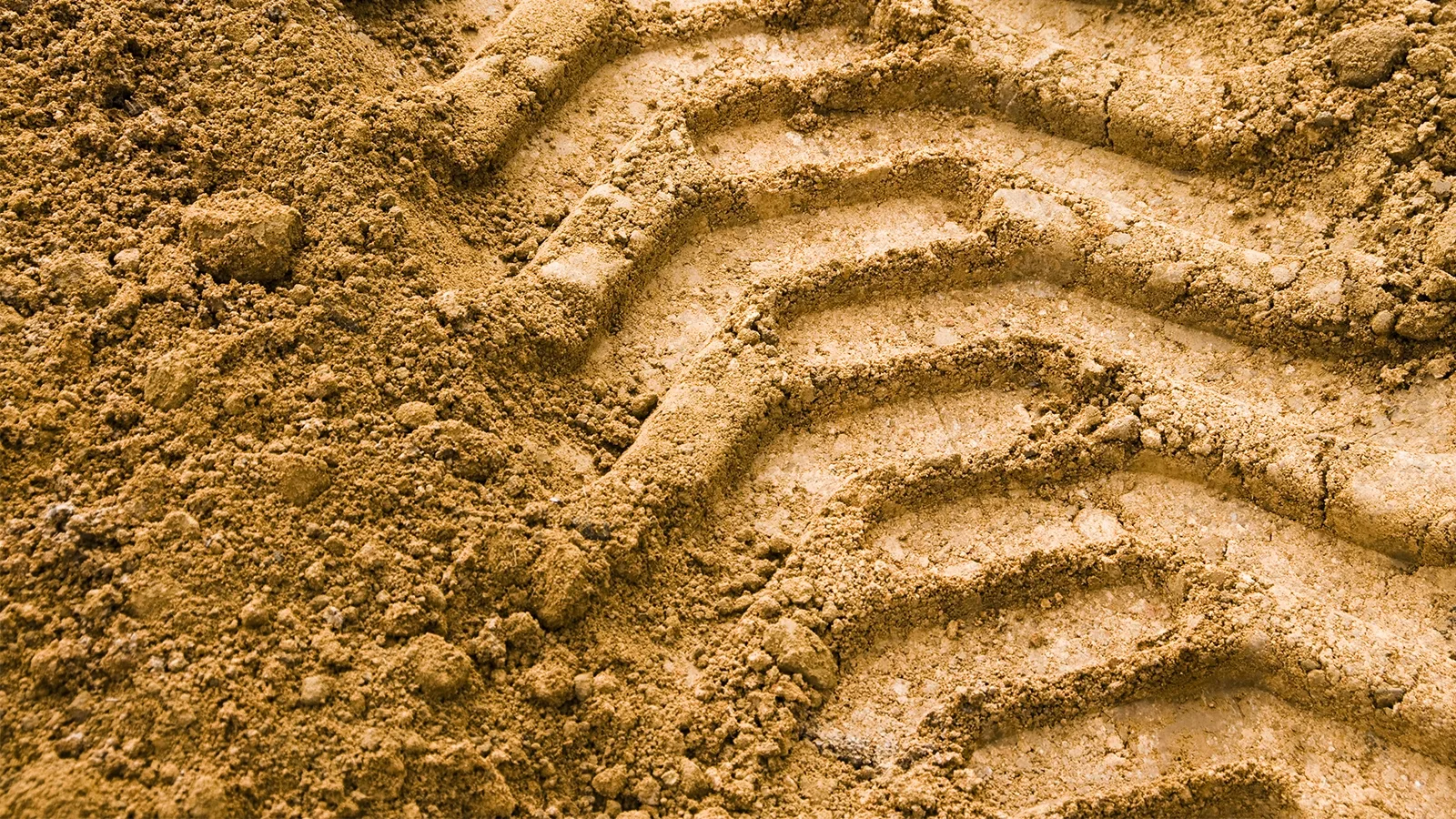 Tire track on dirt. Construction/Building concept.