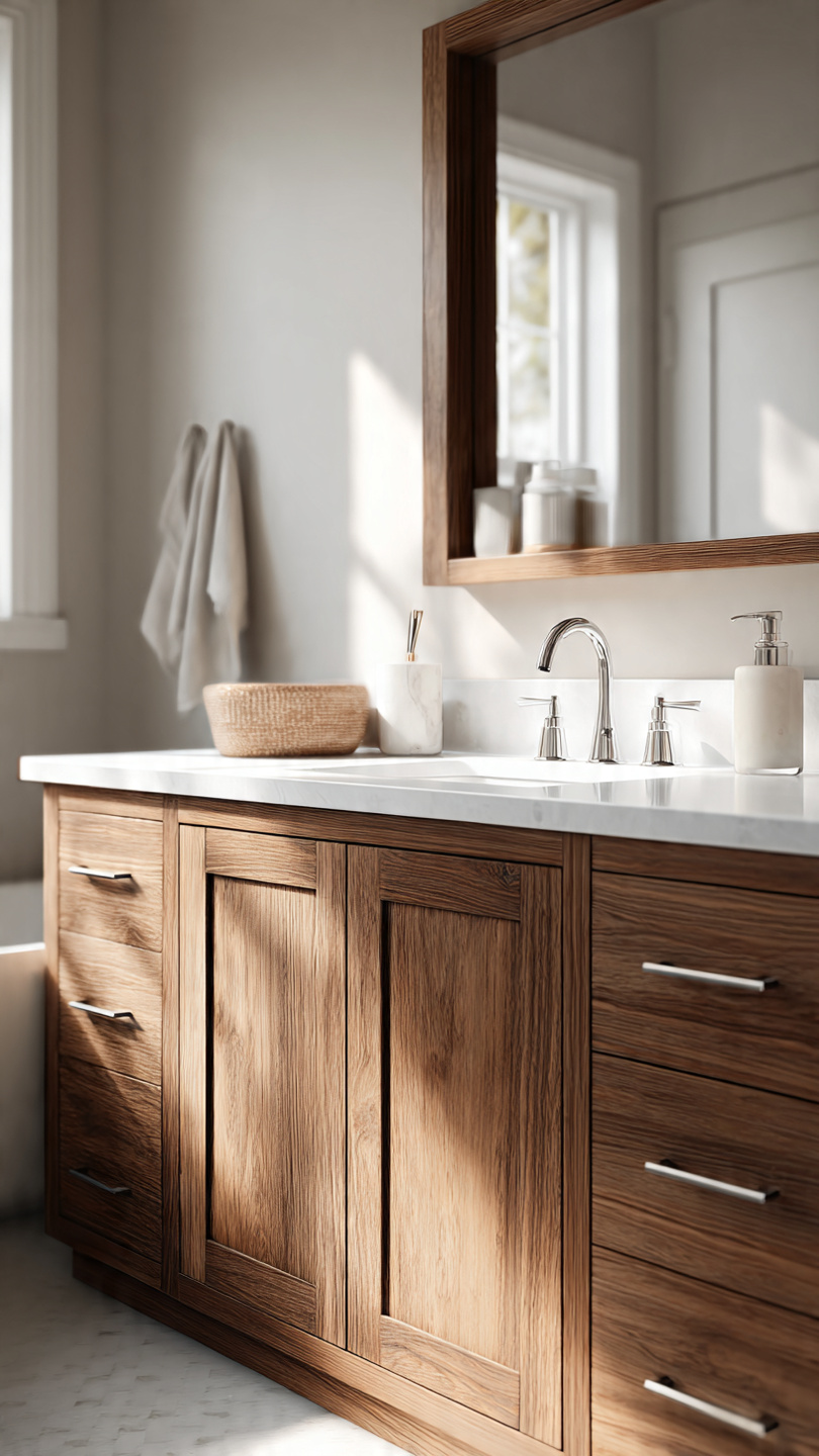36-Inch Transitional Bathroom Vanity - Charcoal Oak