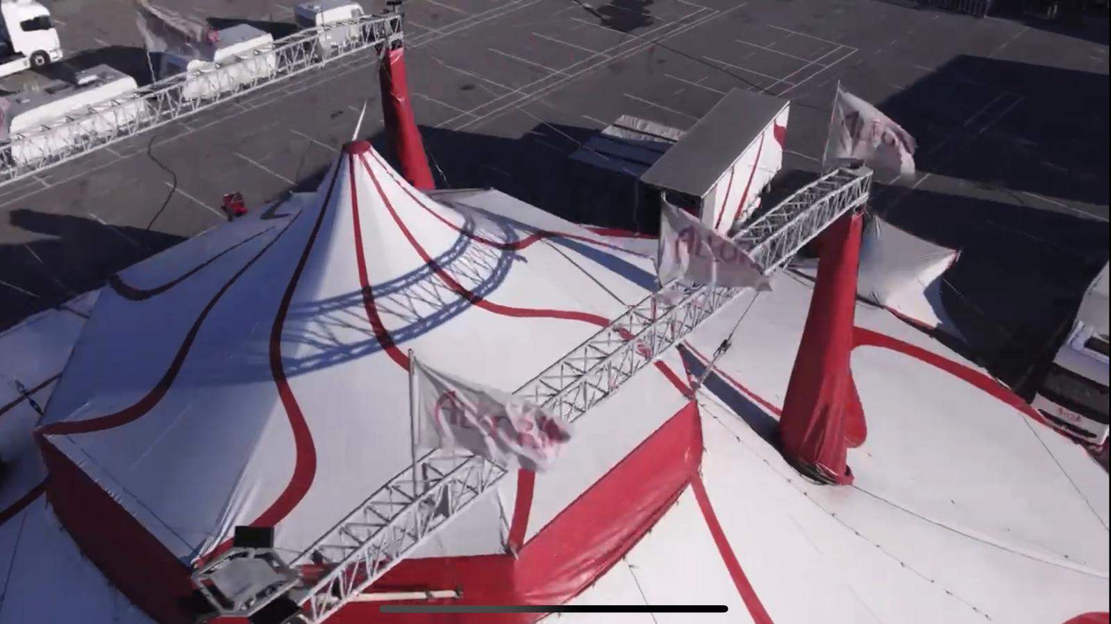Alquila por horas Carpa de circo + Carpa Hall 