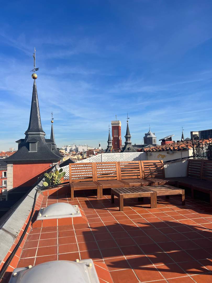 Alquila por horas Ático con terraza panorámica Plaza Mayor