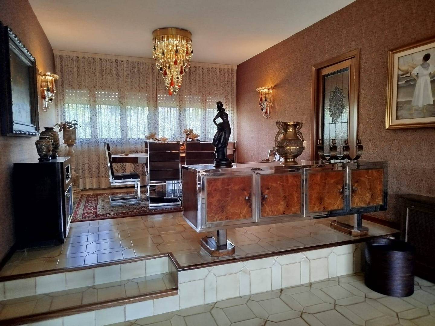 Alquila por horas Salón vintage con acceso a terraza y jardín