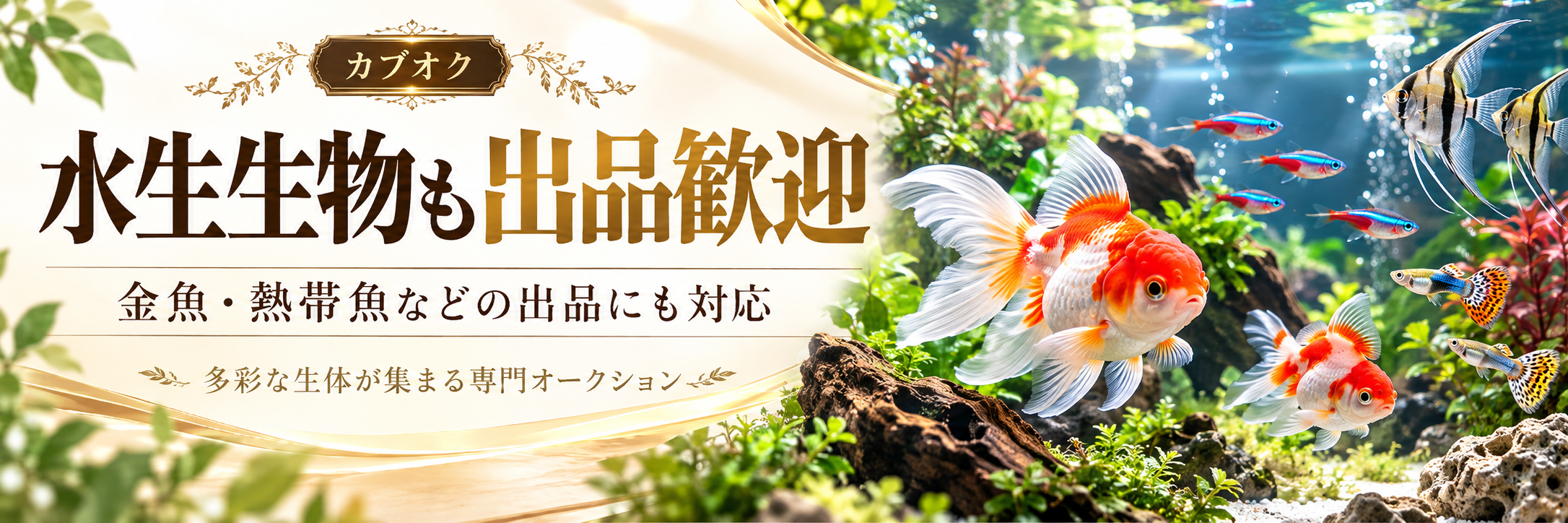 金魚・熱帯魚など水生生物の出品募集