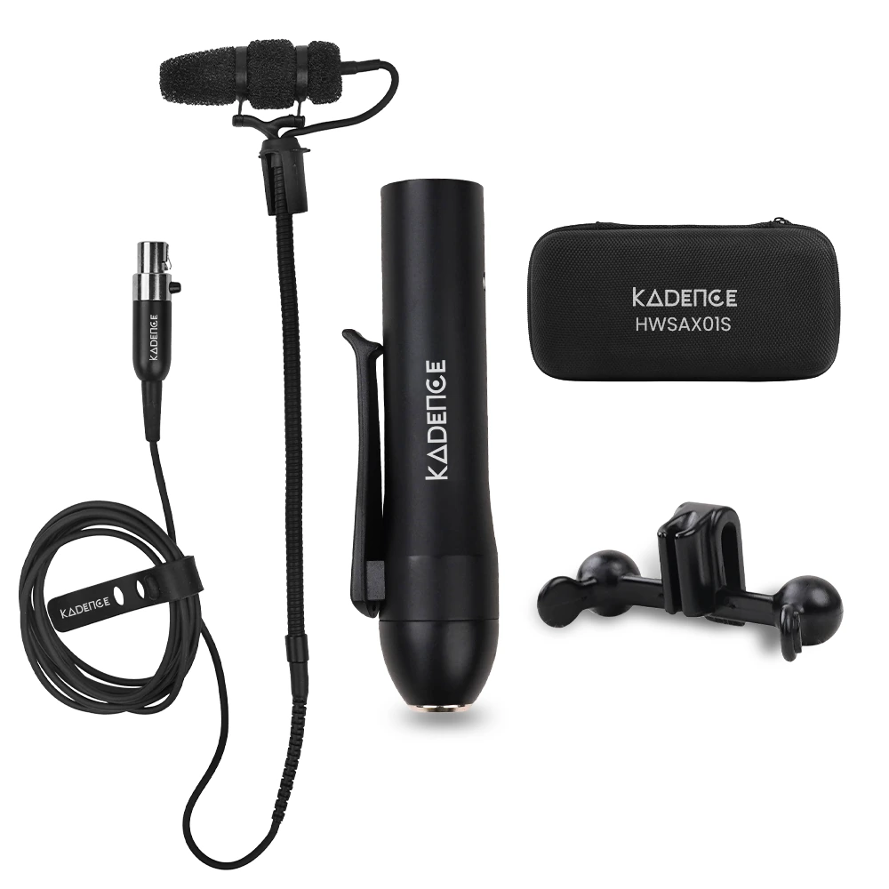 Touring Series Alto & Tenor Saxophone Clip-On Gooseneck Condenser Mic · Black