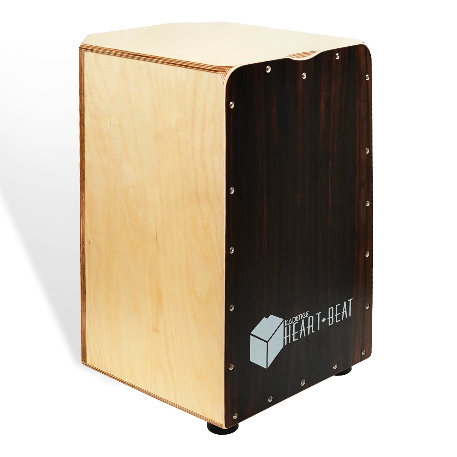 Heartbeat Solid Wood Cajon · Dark Brown