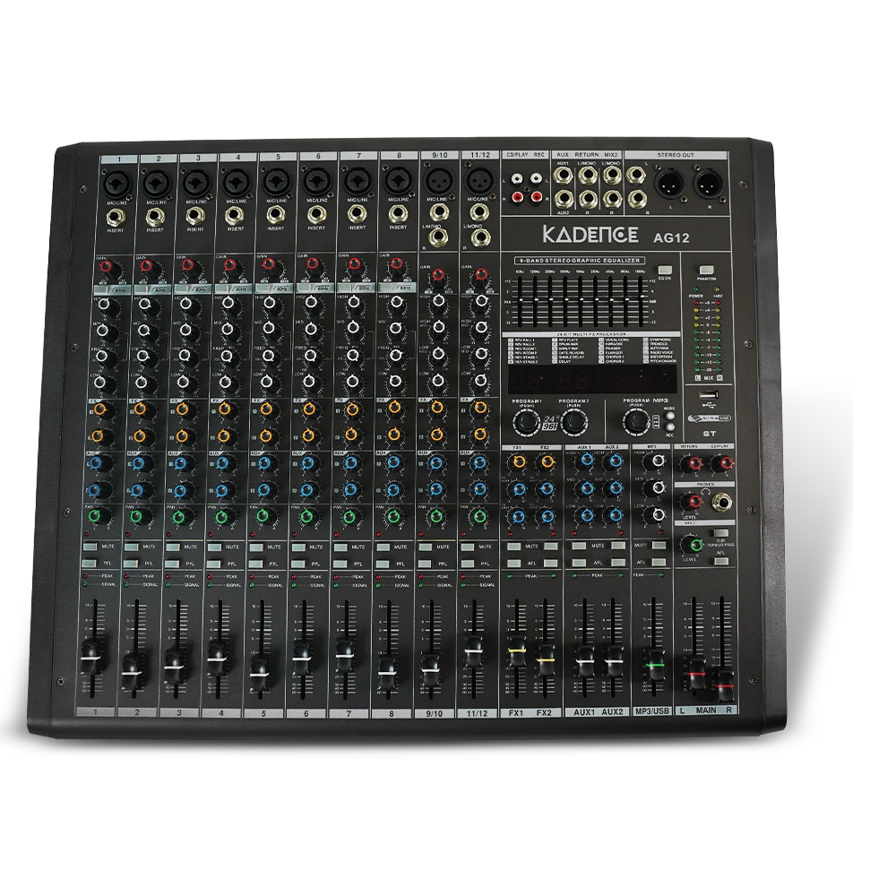 Touring Series 12-Channel Professional Audio Mixer · Black
